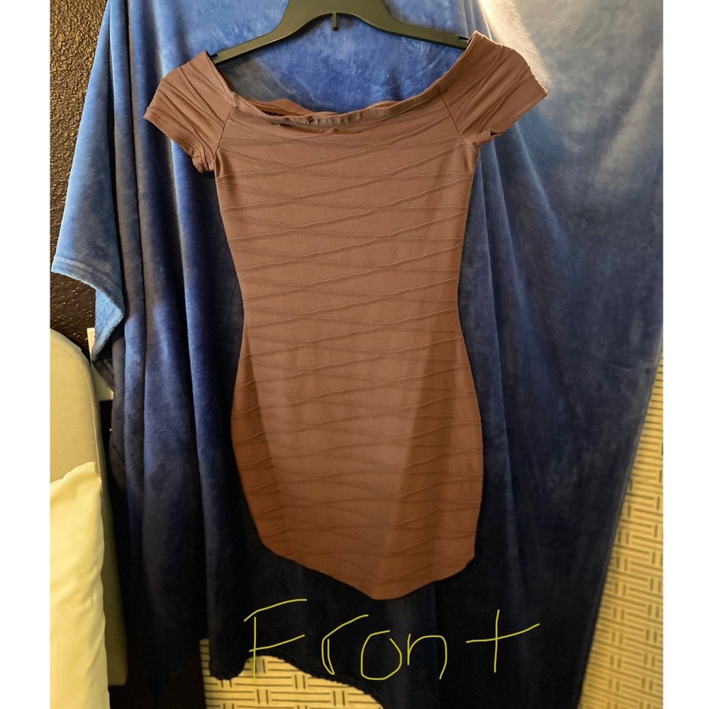 Strapless mini dress- color Mauve
